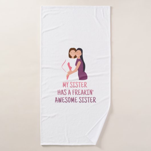Ma soeur a une soeur Freakin géniale meilleure jam (Serviette de bain)
