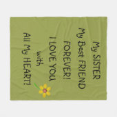 Ma SOEUR ma couverture d'ouatine de meilleur ami (Devant (Horizontal))