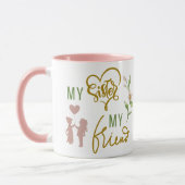 Ma Soeur Mon Ami Café Mug (Gauche)