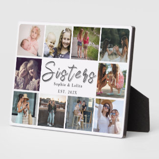 Ma sœur, mon cœur – Plaque photo personnalisée