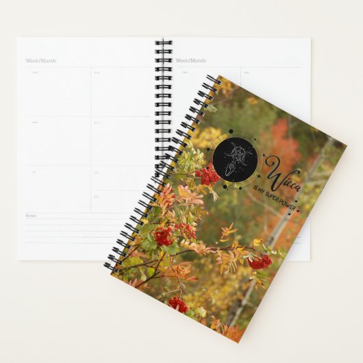 Ma super puissance est Wicca Planner (Devant avec enveloppe)