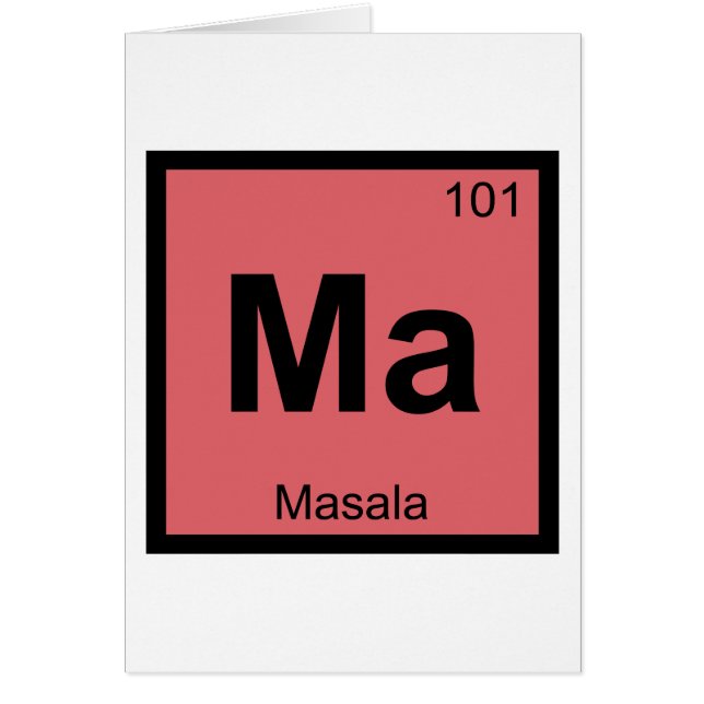 Ma - Symbole périodique de la table de chimie Masa (Devant)