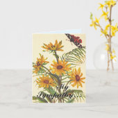 "Ma Sympathie..." + Carte de condoléances aux fleu (Fleur jaune)