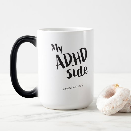 Ma tasse à deux faces drôle TDAH / TOC (Avec donut)
