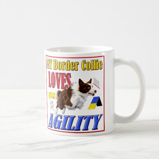 Ma tasse d'agilité d'amours de border collie (Droite)