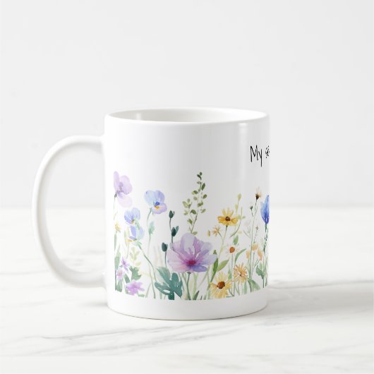 Ma tasse de sérénité avec de jolies fleurs (Gauche)