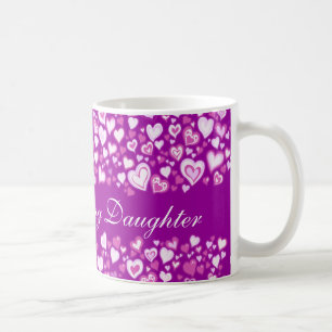 Ma tasse rose pourpre de coeurs chéris de fille
