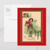 Ma Valentine Cute Cartes d'Art Vintages et cartes  (Devant / Derrière)