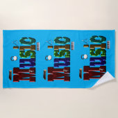 Ma Vie Est Musique, Serviette De Plage (Devant)