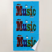 Ma Vie Est Musique, Serviette De Plage (Devant)