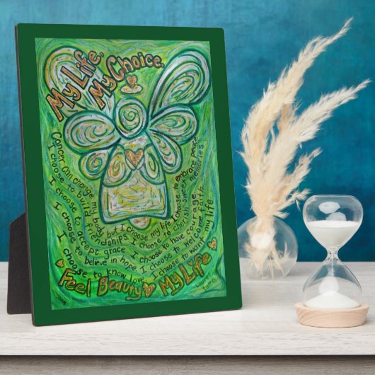 Ma vie, Mon choix Plaque de peinture d'ange vert (Côté)