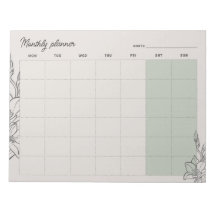 Ma-Zo Minimaal Beige Maandelijkse planner, aangepa