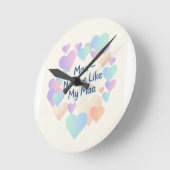 Maa Aucun comme ma Maa - Horloge murale Pastel Hea (Angle)