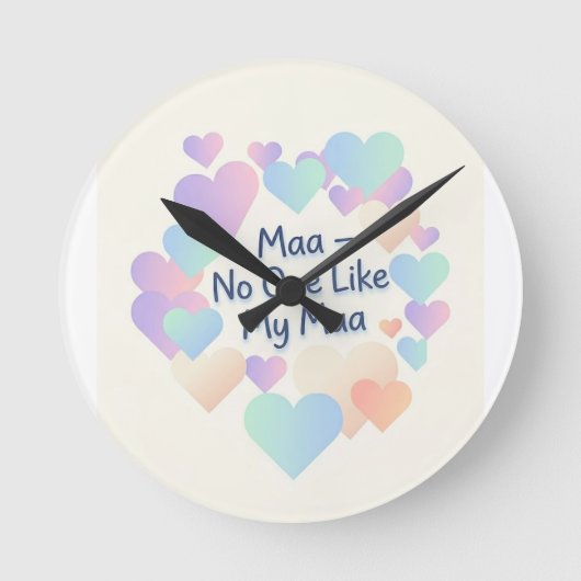Maa Aucun comme ma Maa - Horloge murale Pastel Hea (Recto)