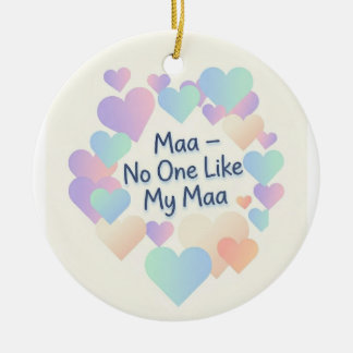 Maa Aucun comme ma Maa - Ornement de cœur pastel |