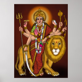 Maa Durga-luidspreker Poster