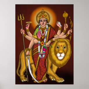 Maa Durga-luidspreker Poster