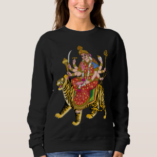Maa Durga Sweatshirt Hindoe Godin Durga Spiritu