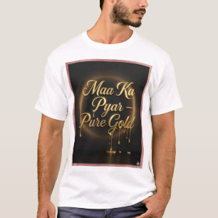 Maa Ka Pyar Puur Goud - Druppelend Goud Luxe T-Shi T-shirt