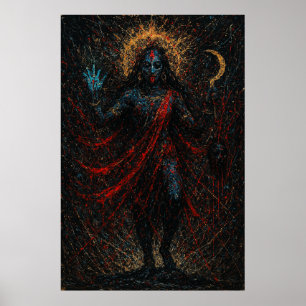 Maa Kali - Godin van de macht en bescherming kunst Poster