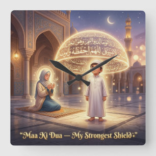Maa Ki Dua Beschermingskoepel Islamitische Moede Vierkante Klok