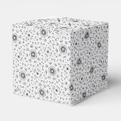 Maacah001 B&W abstracte doodle Bedankdoosjes (Achterkant)