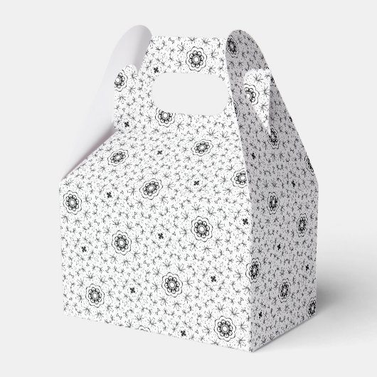 Maacah001 B&W abstracte doodle Bedankdoosjes (Voorkant Zijde)