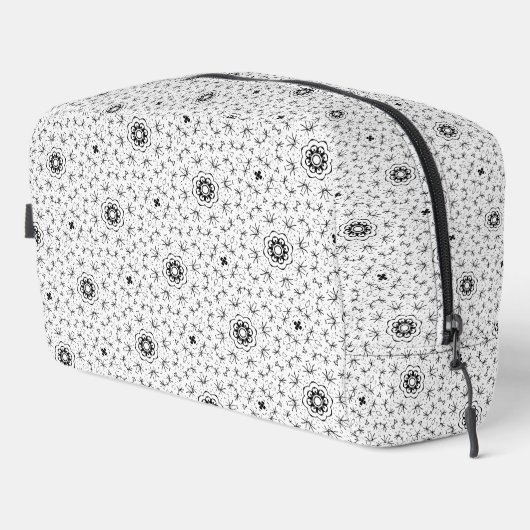 Maacah001 B&W abstracte doodle Toilettasje (Rechterhoek)