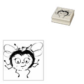 Maagbare bijen 	rubberstempel (Gestempeld)