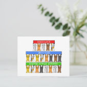Maagbypass, veel succes, Cartoon katten. Briefkaart (Staand voorkant)