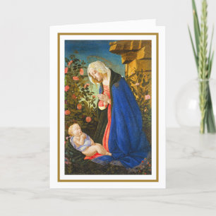 MAAGD AANBIDT SLAPEND CHRISTUSKIND KAART