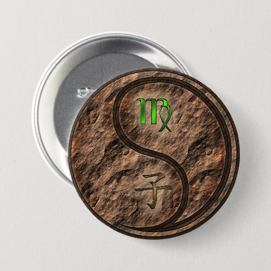 Maagd & Aard Rat Ronde Button 7,6 Cm (Voorkant /achterkant)