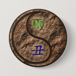 Maagd & Aardse Os Ronde Button 7,6 Cm
