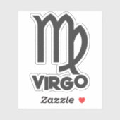 Maagd Bold Zodiac Teken Horoscoop Aangepaste Tekst Sticker (Vel)