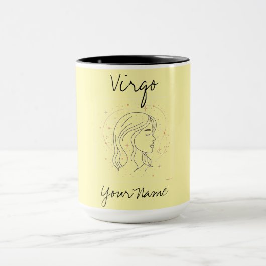 Maagd Constellation Art in minimalistische stijl Mok (Midden)