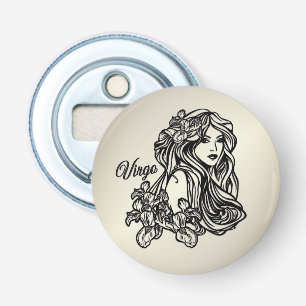 Maagd De Maagd Zodiac Button Flesopener