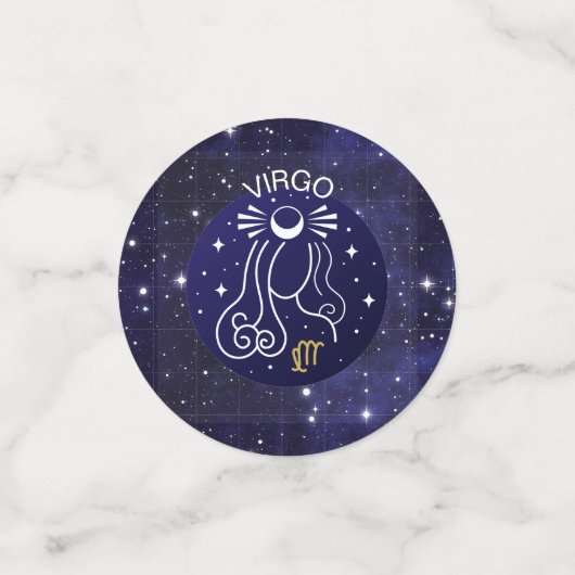 Maagd de Maagd Zodiac Design Table Confetti (Kleine voorkant)