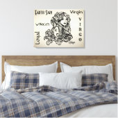 Maagd De Maagd Zodiac Goud Canvas Afdruk (Insitu (Slaapkamer))