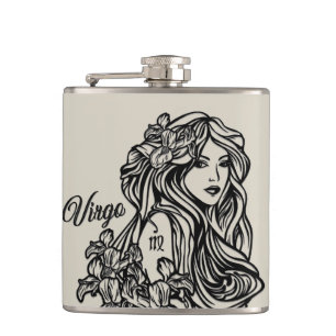 Maagd De Maagd Zodiac Maagd Goud Heupfles