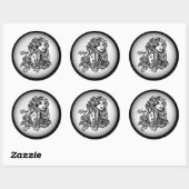 Maagd De Maagd Zodiac Ronde Sticker (Vel)