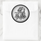 Maagd De Maagd Zodiac Ronde Sticker (Tas)