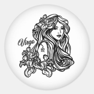 Maagd De Maagd Zodiac Ronde Sticker