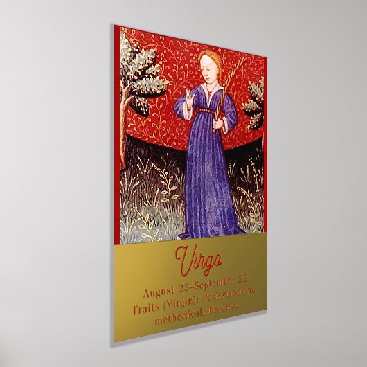 Maagd de Maagd Zodiac teken Verjaardagsfeest Folie Afdrukken (Laagn)