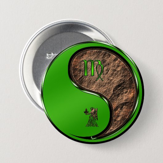 Maagd de Oogstmachine Ronde Button 7,6 Cm (Voorkant /achterkant)