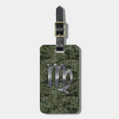 Maagd dierentuin ondertekenen op Groene Digitale C Bagagelabel (Voorkant verticaal)