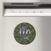 Maagd dierentuin op Groene Digitale Camo Magneet (Insitu (Vaatwasser))