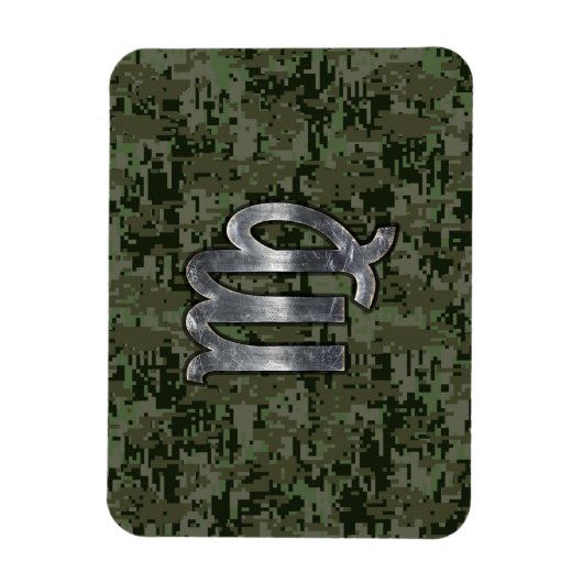 Maagd dierentuin op Groene Digitale Camo Magneet (Verticaal)