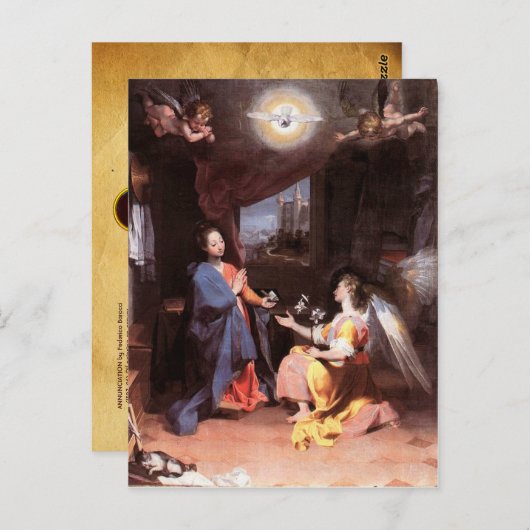 MAAGD EN AANKONDIGING ENGEL Details Briefkaart (Voorkant / Achterkant)