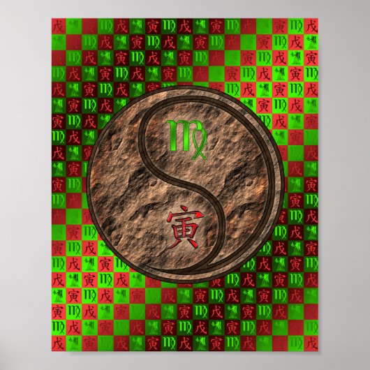 Maagd en aarde tijger poster (Voorkant)