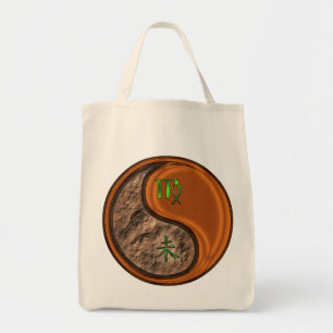Maagd en houten geit tote bag